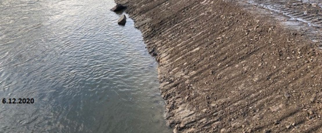 Bulldozed section of the River Lugg