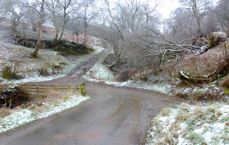 Mountain road at the English border near Cusop