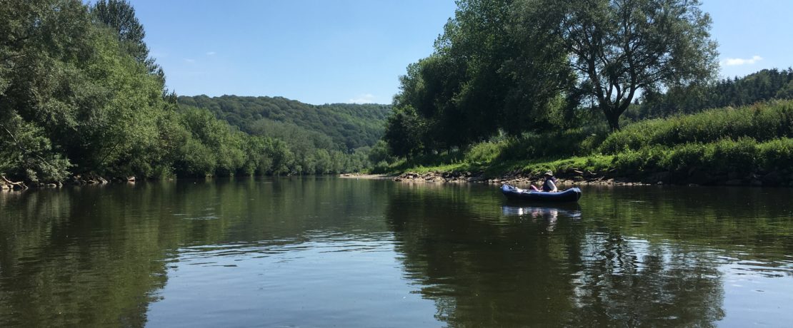 A canoe on the River Wye