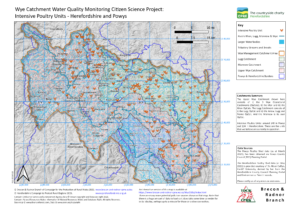 Map of chicken units in the Wye catchment area