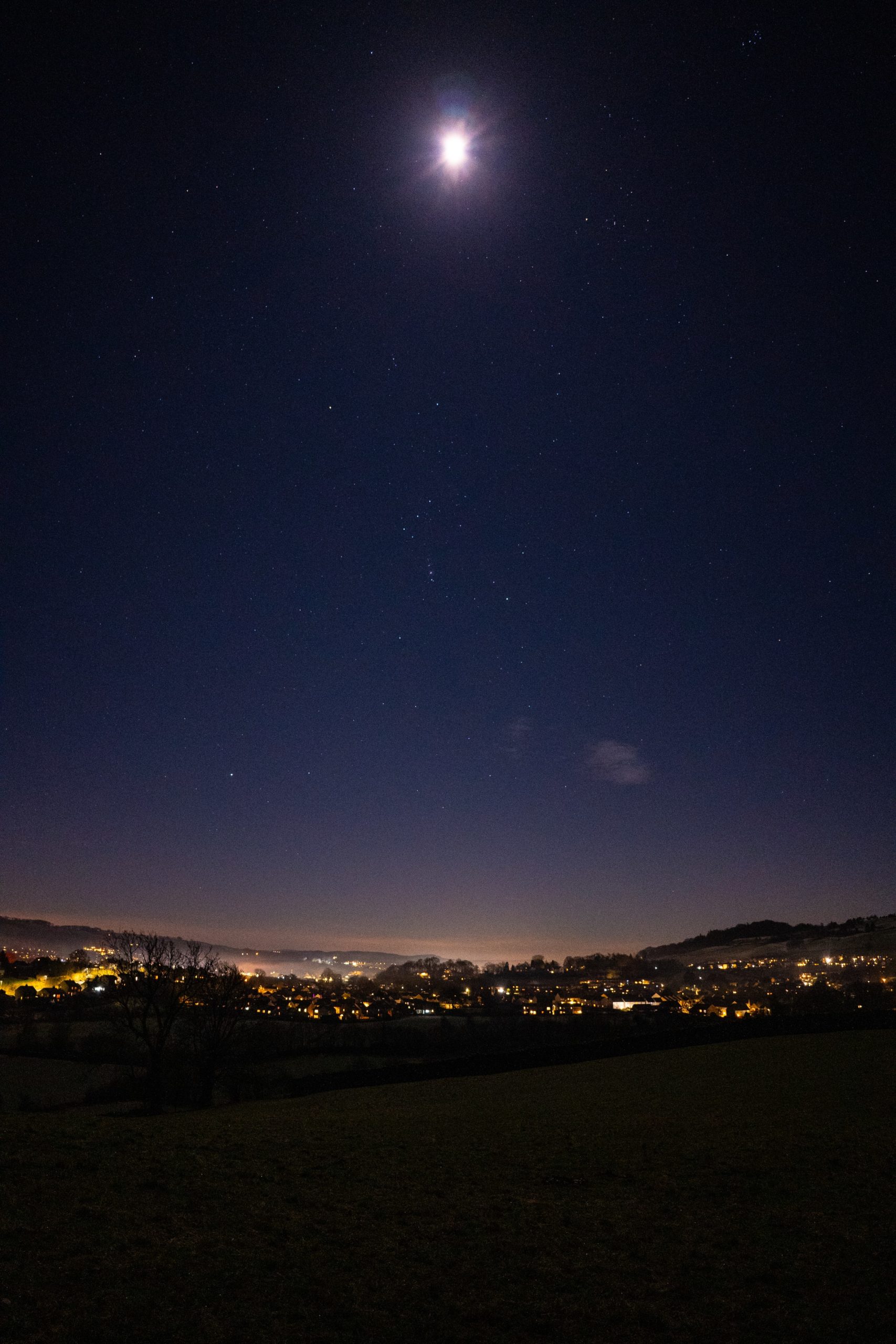 The night sky above Kendal UK