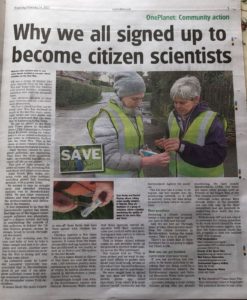 Our full page article in the Hereford Times by one of our citizen scientists