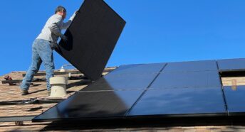Fitting solar panels to a roof