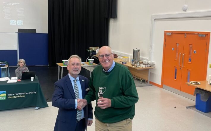 Tony Norman receiving the River Wye Preservation Award for 2025