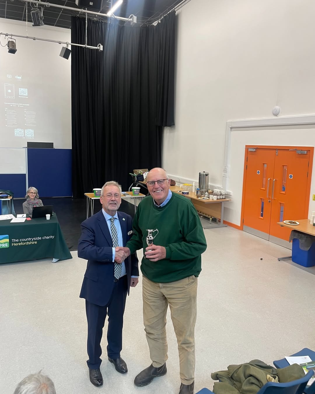 Tony Norman receiving the River Wye Preservation Award for 2025
