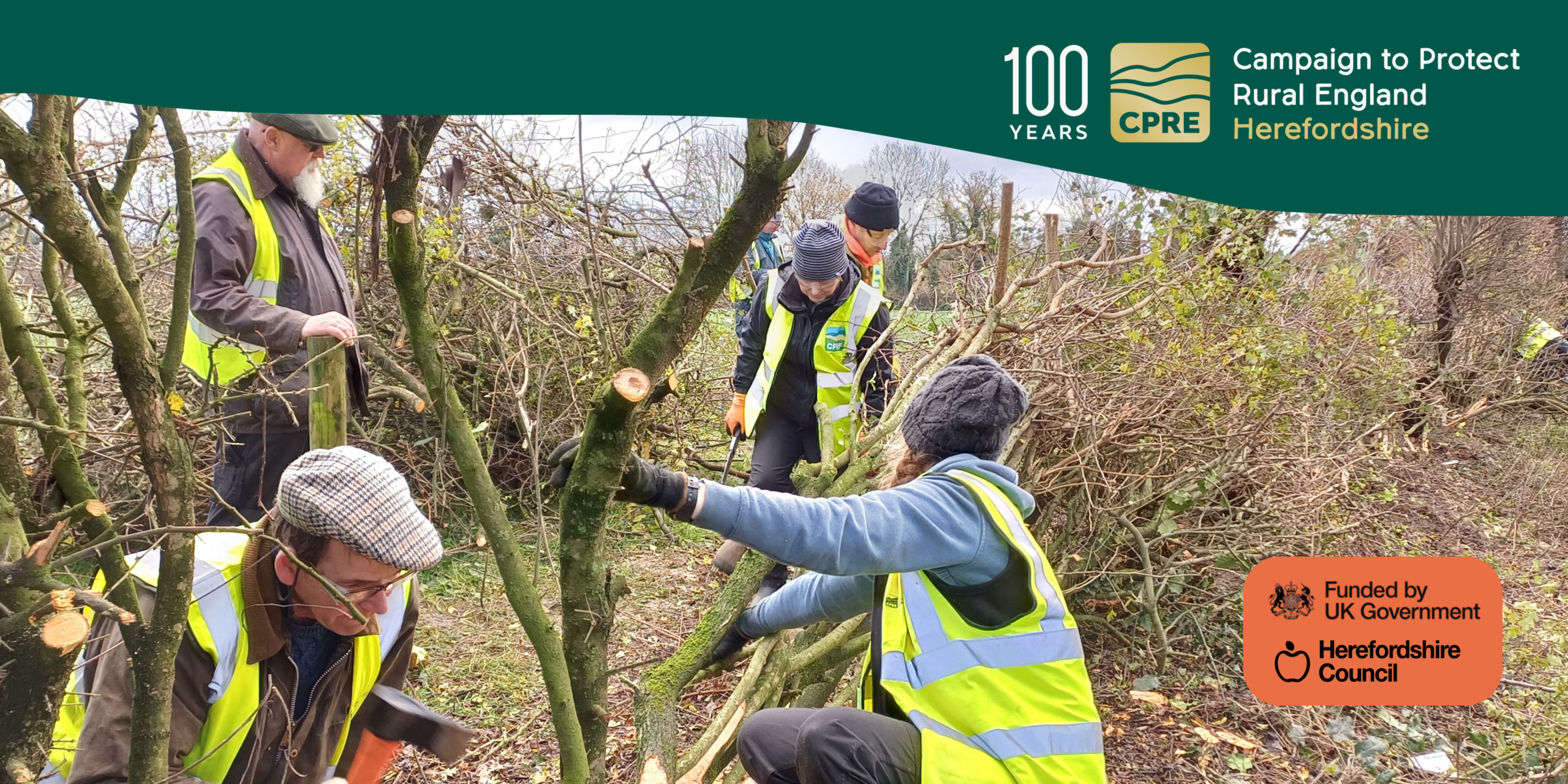 CPRE Herefordshire Hedgerow Heroes hedge laying courses