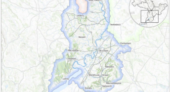 River Leadon catchment map from Severn Vale Catchment Management Plan V5